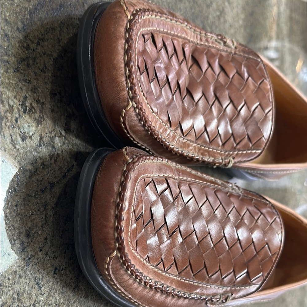 Johnston & Murphy Brown Woven Leather Loafers - Picture 4 of 4